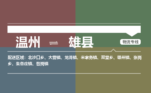 溫州到雄縣物流專(zhuān)線