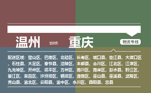 溫州到重慶黔江區物流專線