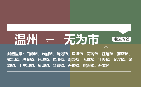 溫州到無(wú)為市物流專線