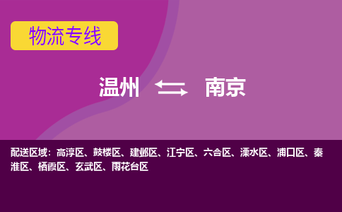 溫州到南京江寧區物流專線