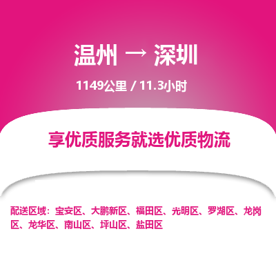 溫州到深圳光明區物流專線