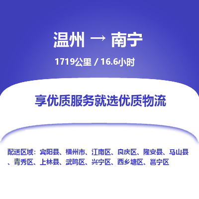 溫州到南寧江南區(qū)物流專線