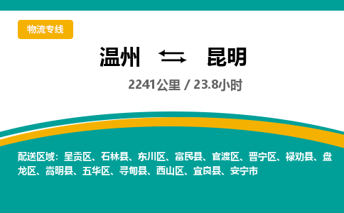 溫州到昆明官渡區物流專線